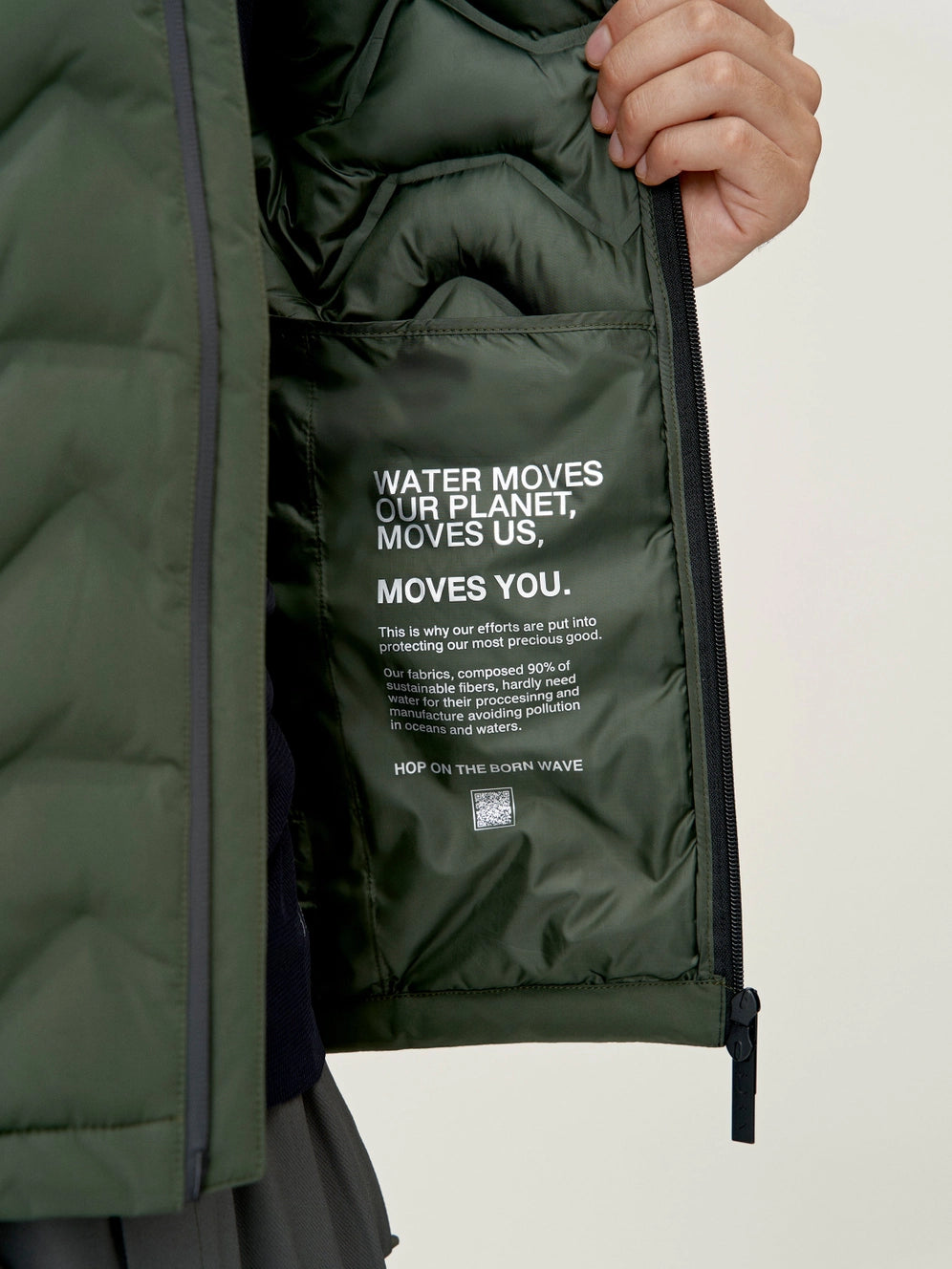 Sepik Gingerbread Vest Khaki Green