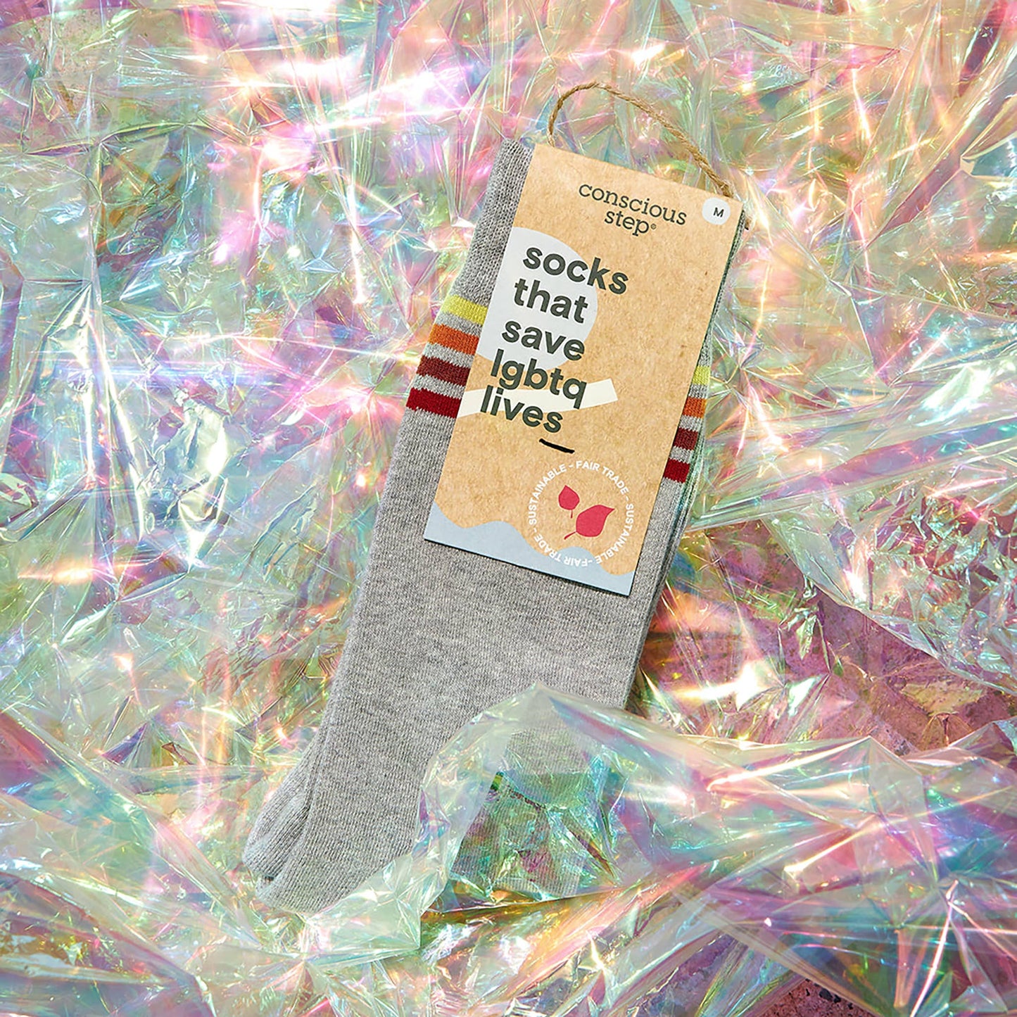 Alternating Rainbow Stripe Socks