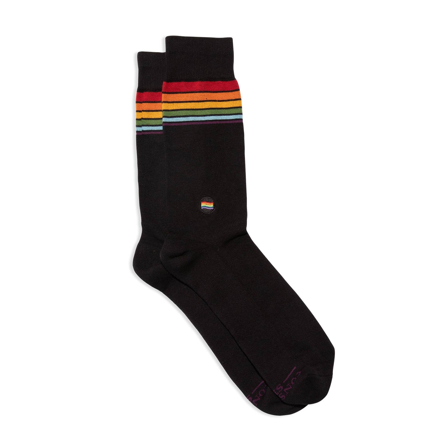 Classic Rainbow Stripe Black
