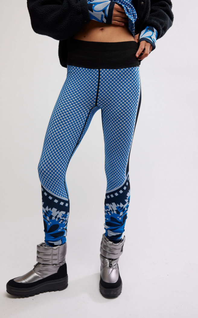 Myoko Jacquard Legging Light Cobalt