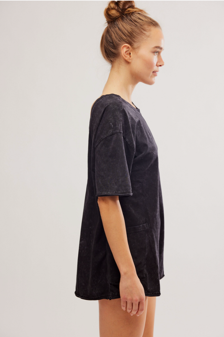 Hot Shot Tee Romper Black