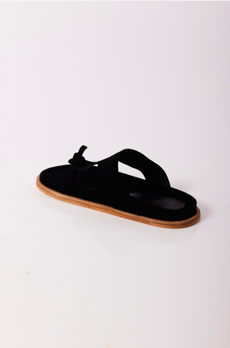 Mika Footbed Sandal Black Suede