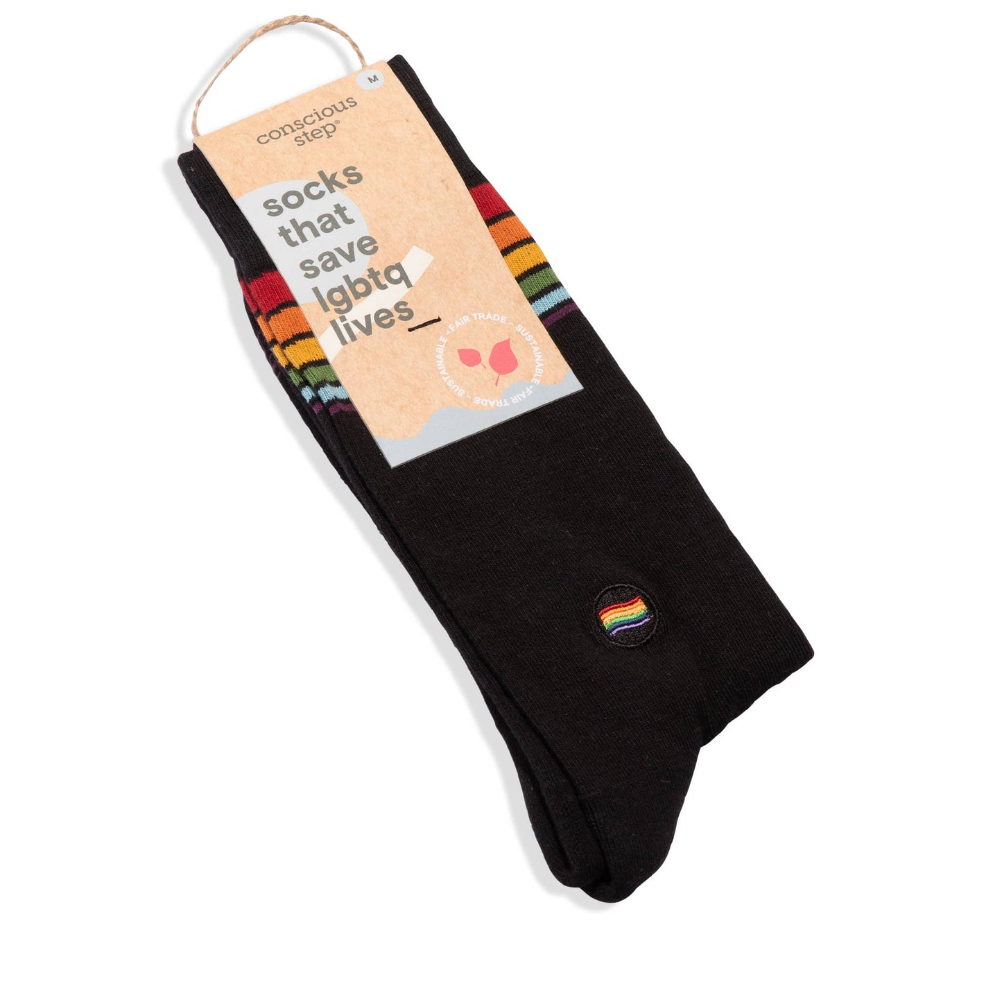 Classic Rainbow Stripe Black